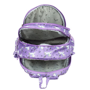 Novex Snug - On Unicorn Printed Girl Kids School Bag for Nursery to 2nd Class - 15 Inch | Backpack for 5 - 8 Years Kids - SNBP0420 - UNICORN