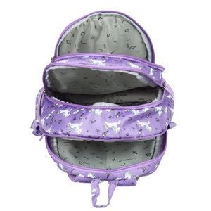 Novex Snug - On Unicorn Printed Girl Kids School Bag for Nursery to 2nd Class - 15 Inch | Backpack for 5 - 8 Years Kids - SNBP0420 - UNICORN