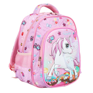 Novex Snug - On Unicorn Printed Girl Kids School Bag for Preschool, Kindergarten - 12 Inch | Backpack for 3 - 5 Years Kids - SNBP0423 - UNICORN