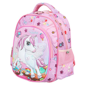 Novex Snug - On Unicorn Printed Girl Kids School Bag for Preschool, Kindergarten - 12 Inch | Backpack for 3 - 5 Years Kids - SNBP0423 - UNICORN