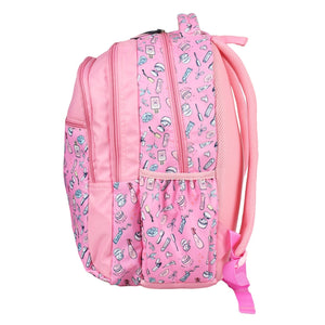 Novex Snug-On Vibes Printed Girl Kids School Bag with Stationary Pouch - 17 Inch | Backpack for 9-11 Years Kids