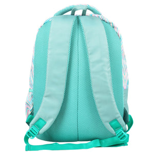Novex Snug-On Zig-Zagar Printed Unisex Kids School Bag with Stationary Pouch - 19 Inch | Backpack for 12-16 Years Kids