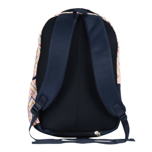 Novex Snug-On Zig-Zagar Printed Unisex Kids School Bag with Stationary Pouch - 19 Inch | Backpack for 12-16 Years Kids