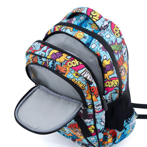 Novex Snug-On Zippy Printed Unisex Kids School Bag for 4th Class to 6th Class - 17 Inch | Backpack for 10-12 Years Kids