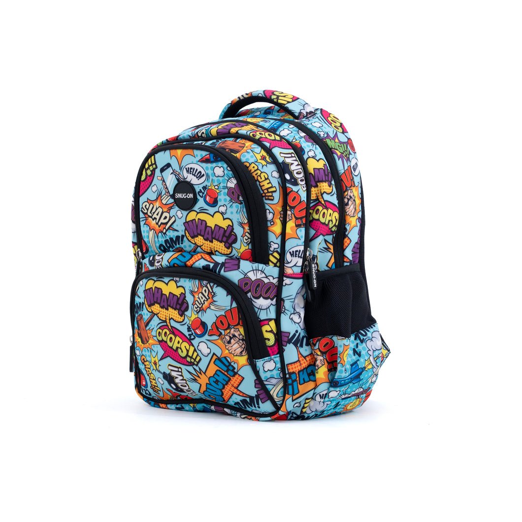 Novex Snug - On Zippy Printed Unisex Kids School Bag for 4th Class to 6th Class - 17 Inch | Backpack for 10 - 12 Years Kids - SNBP0752 - ZIPPY