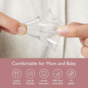 Momcozy Breastfeeding Access Nipple Shields-17 mm Transparent - The Mom Store