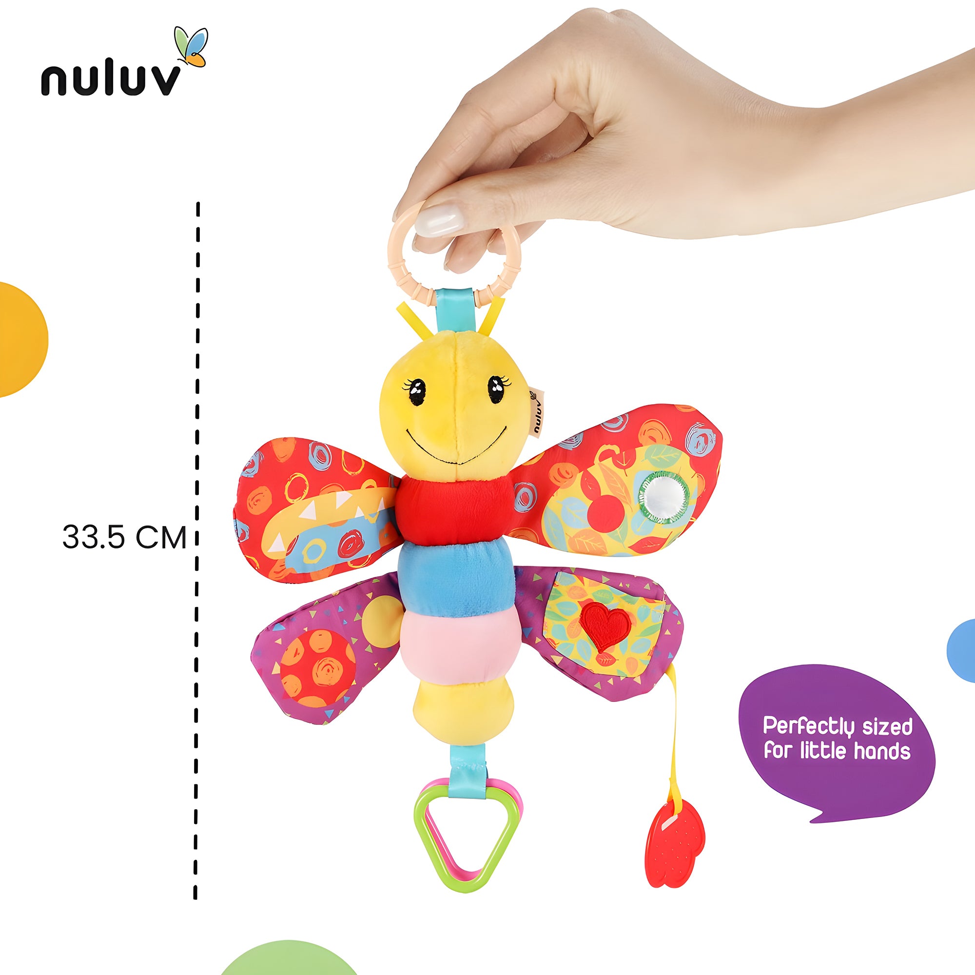 Nuluv Butterfly- Soft toy crinkle and teether