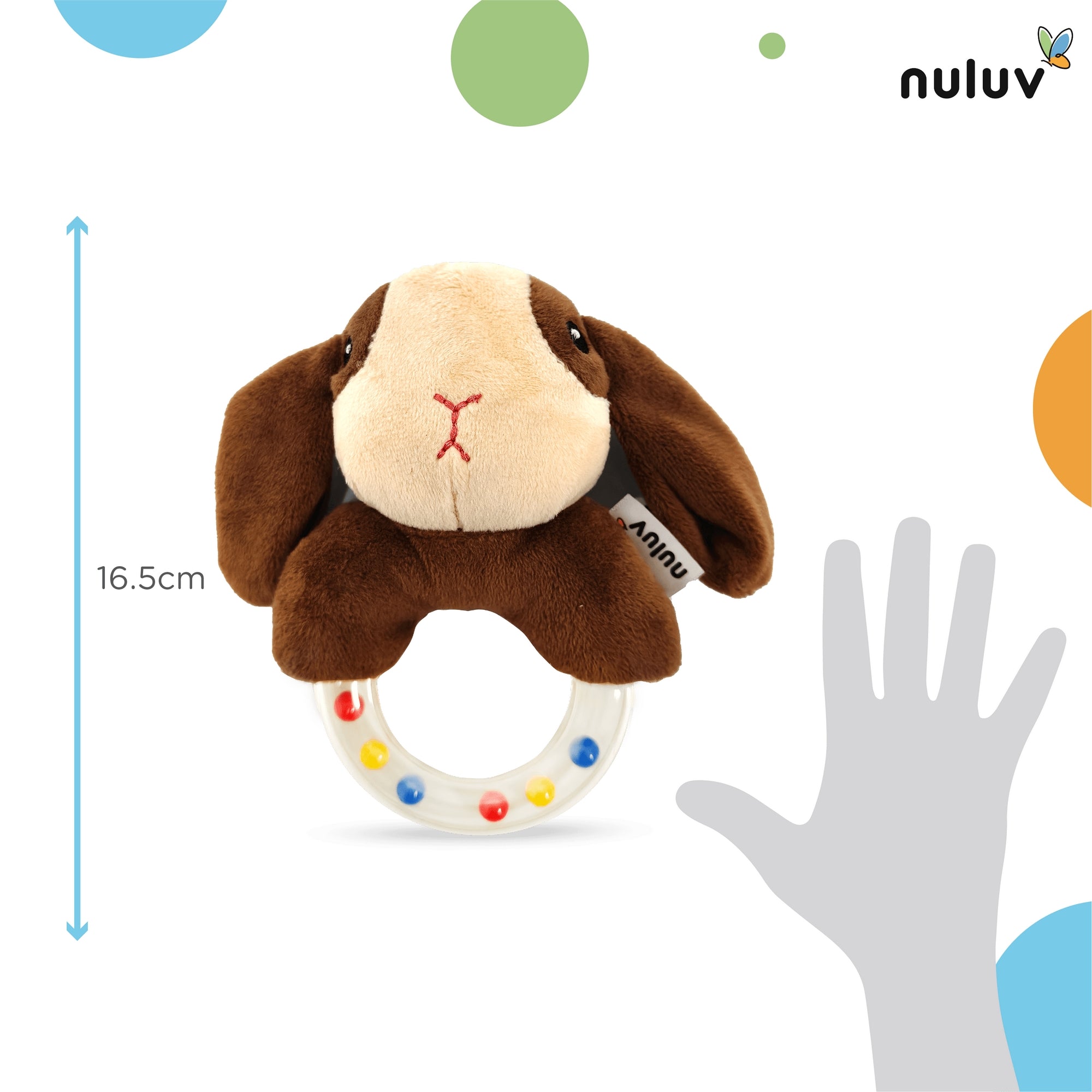 Nuluv Soft Toys Puppy Ring Rattle