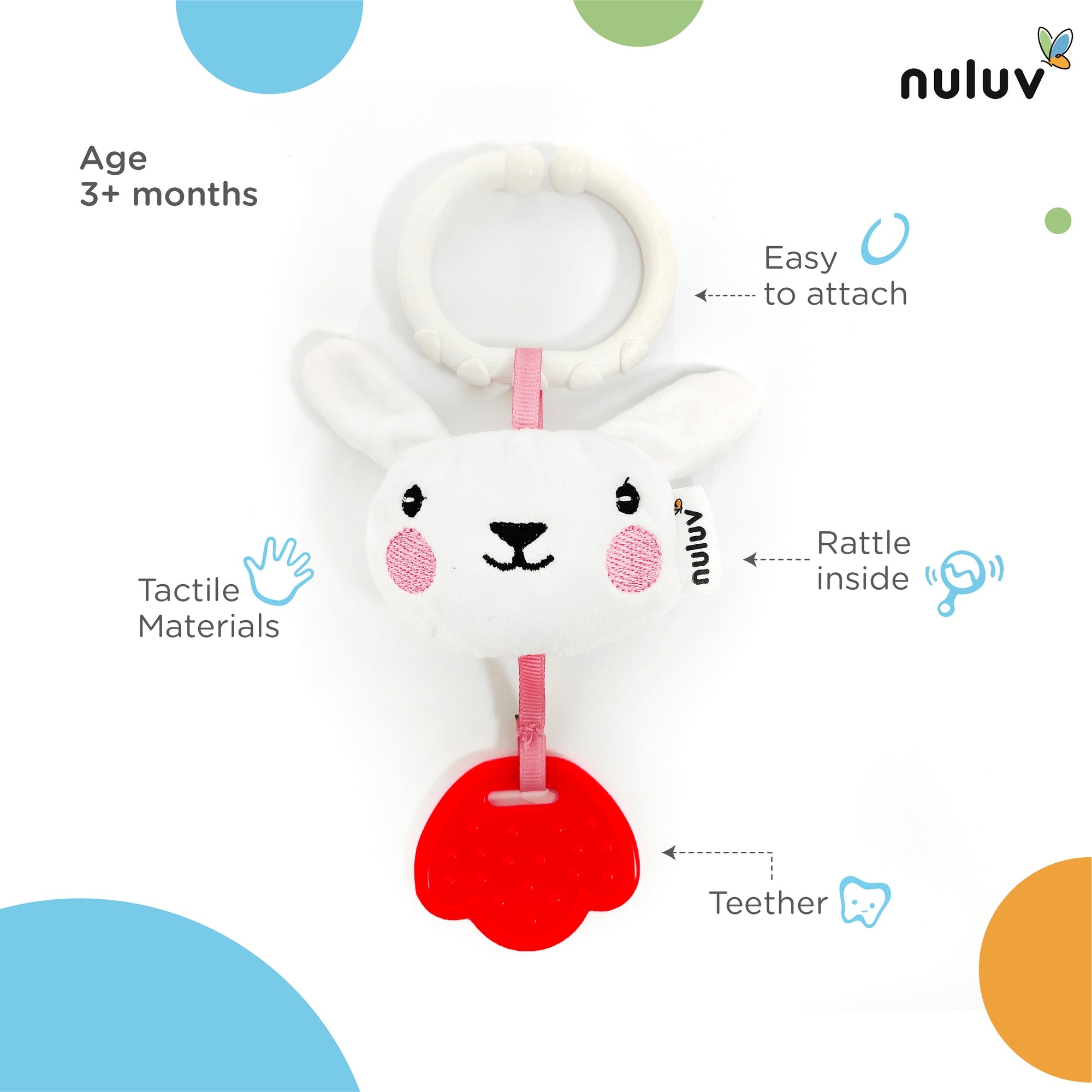 Nuluv Soft Toys Bunny Silicone Teether