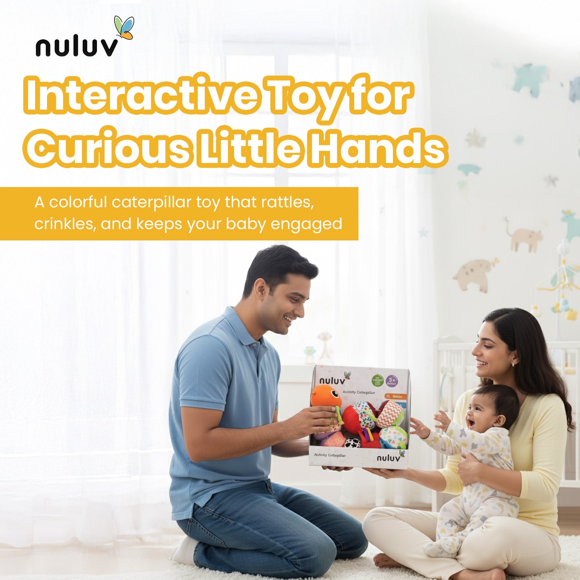 Nuluv - Soft Toy - Nuluv Activity Caterpillar Soft Toys - NU - I - 0041