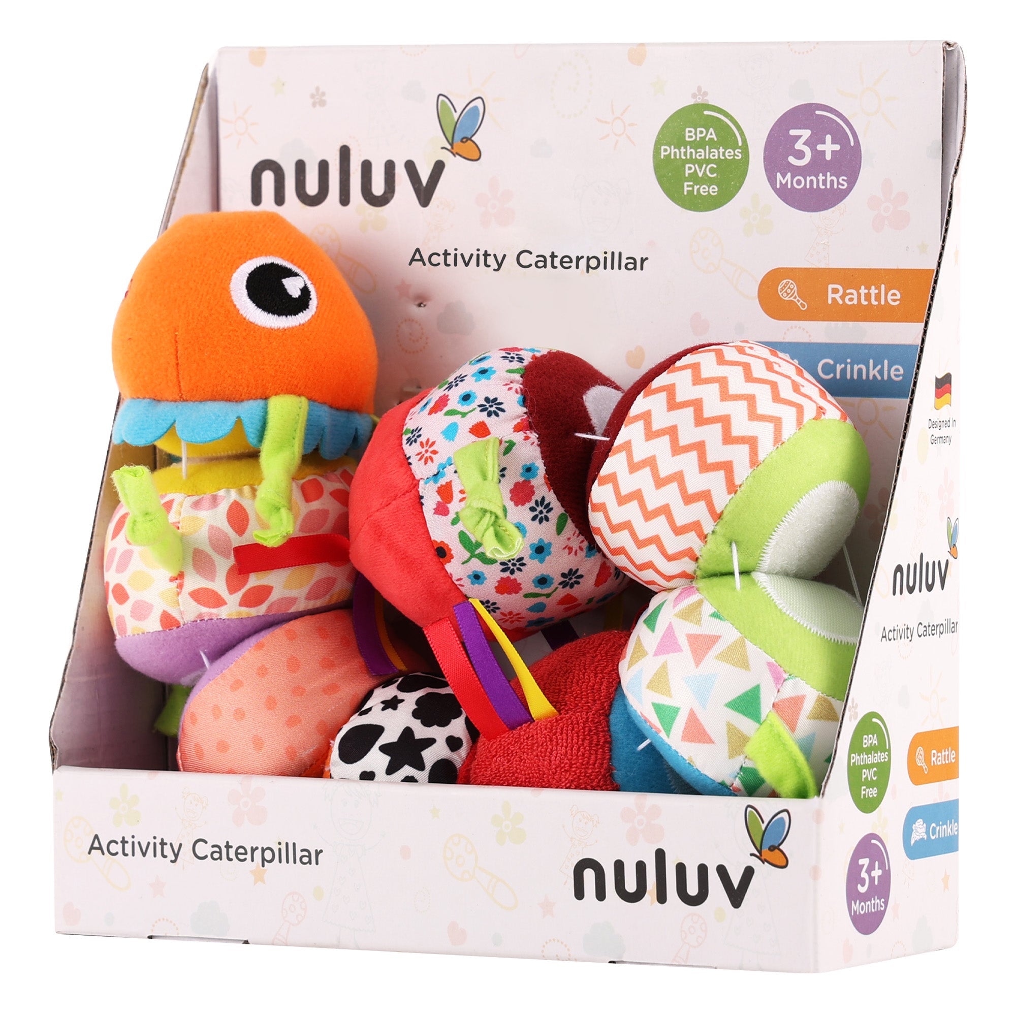 Nuluv - Soft Toy - Nuluv Activity Caterpillar Soft Toys - NU - I - 0041