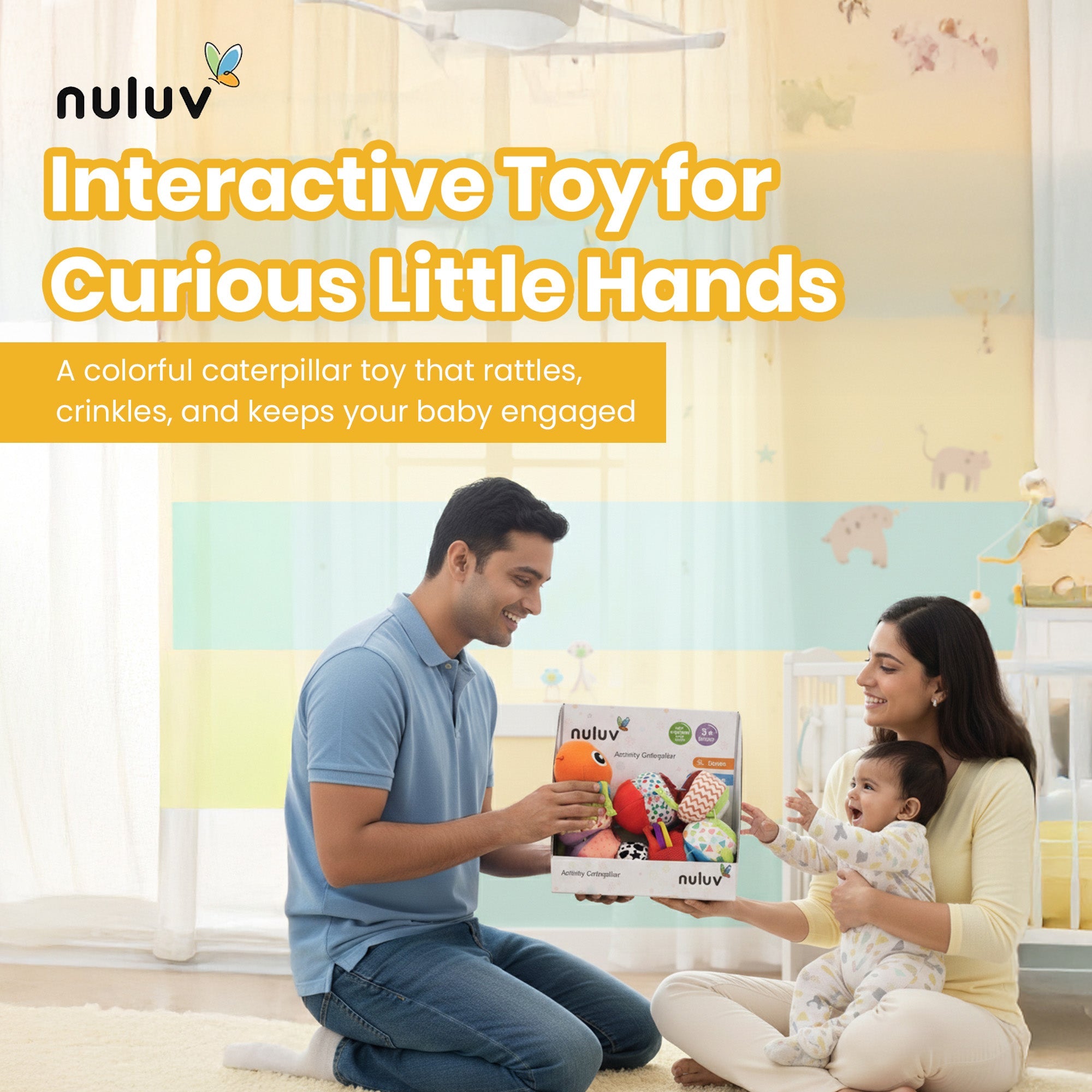 Nuluv - Soft Toy - Nuluv Activity Caterpillar Soft Toys - NU - I - 0041