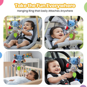 Nuluv Activity Elephant Hanging Soft Toy | The Mom Store - Soft Toy