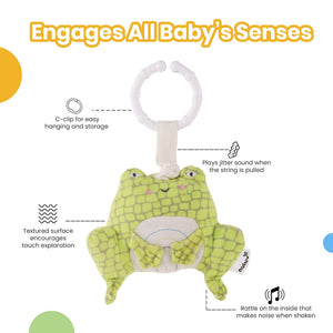 Nuluv Activity Frog Rattle Toy | The Mom Store India - Soft Toy