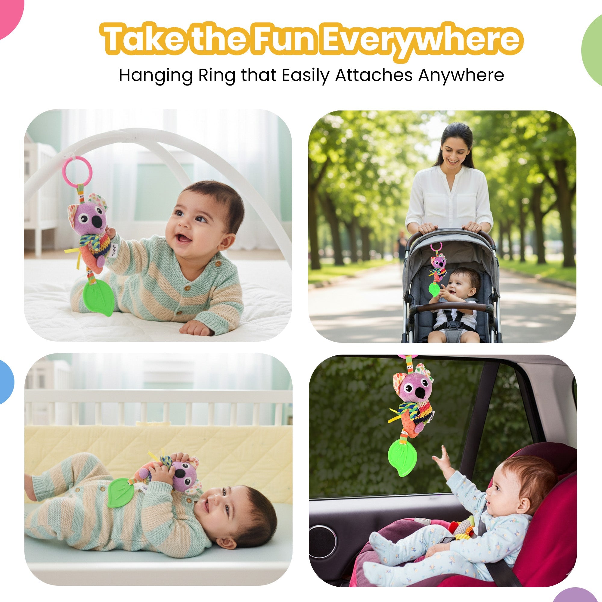 Nuluv - Rattle - Nuluv Activity Koala Soft Toys - NU - I - 0052