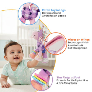 Nuluv - Rattle - Nuluv Activity Unicorn Soft Toys - NU - I - 0043