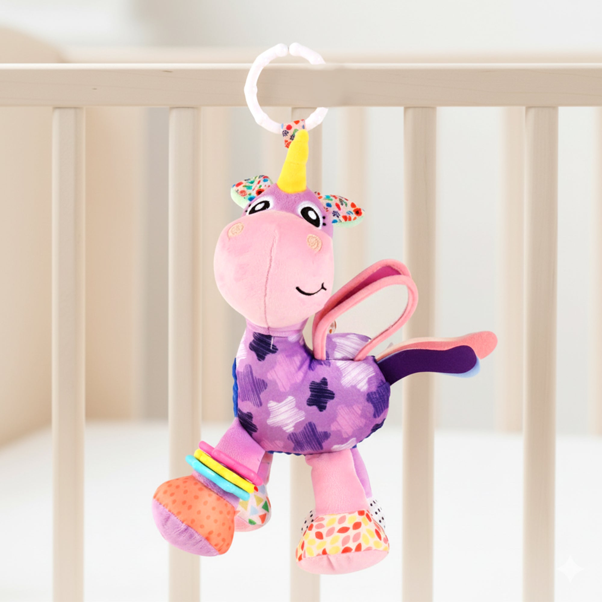 Nuluv - Rattle - Nuluv Activity Unicorn Soft Toys - NU - I - 0043