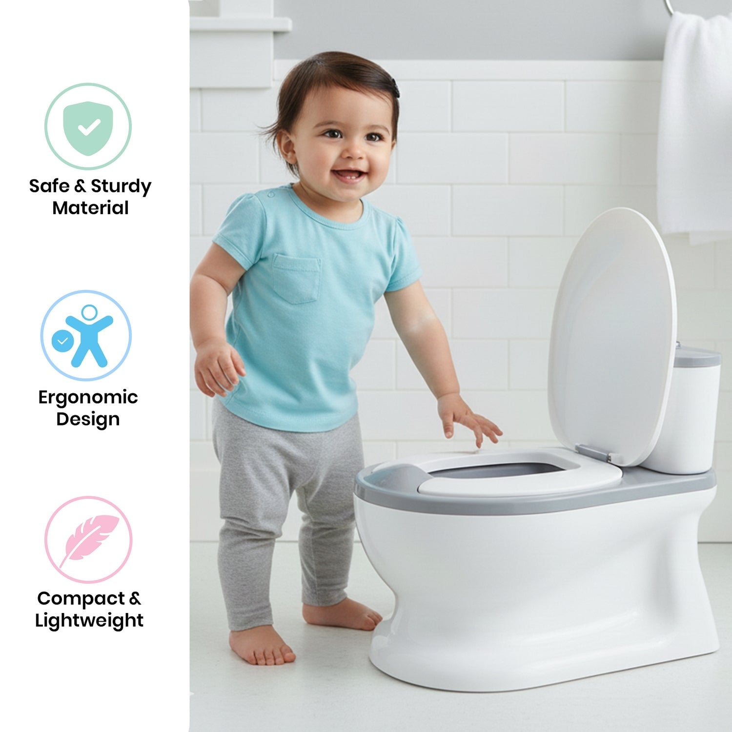 Nuluv Baby Potty Seat with Removable Bowl & Splash Guard - Potty Training
