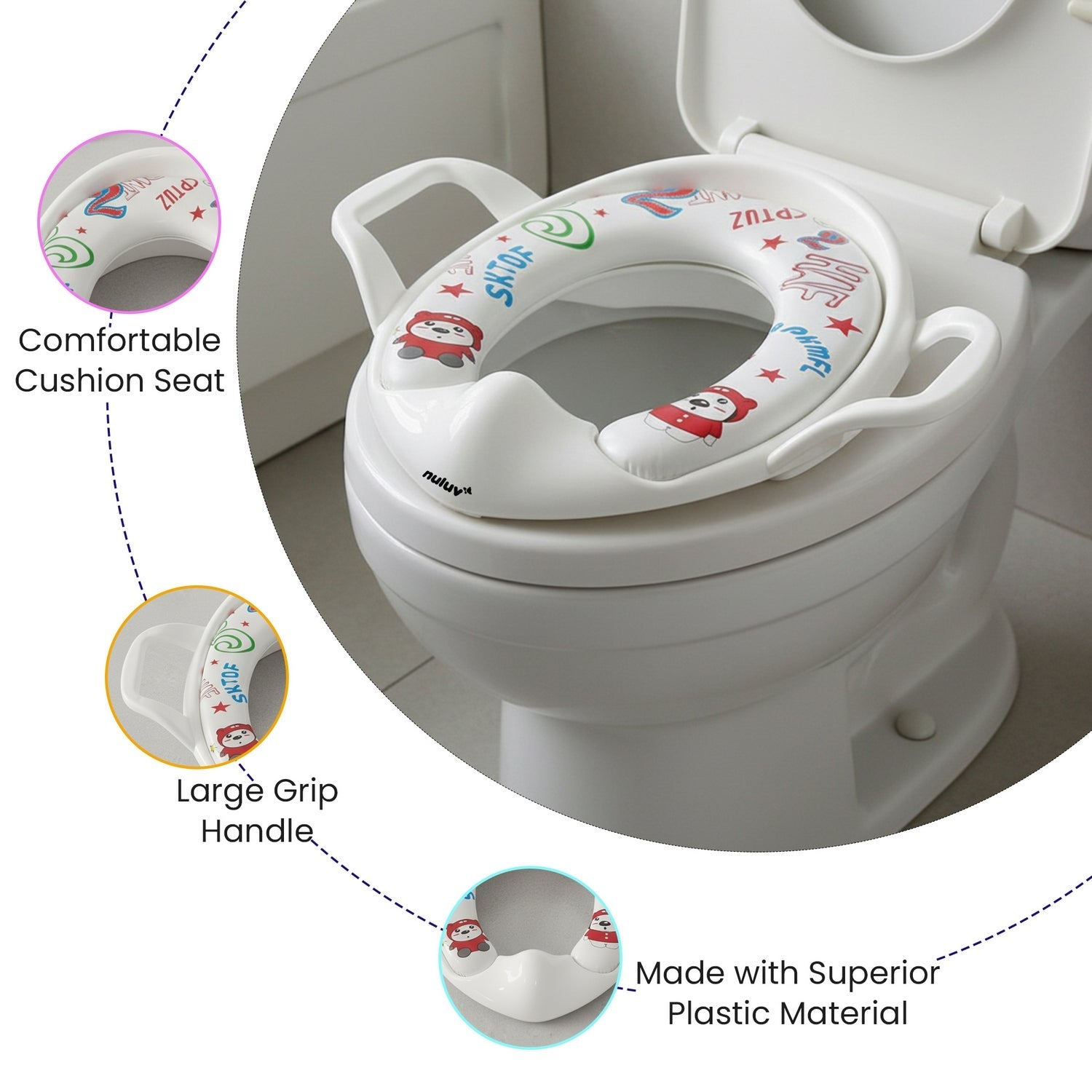Nuluv Baby Potty Training Seat with Soft Cushion - Potty Training