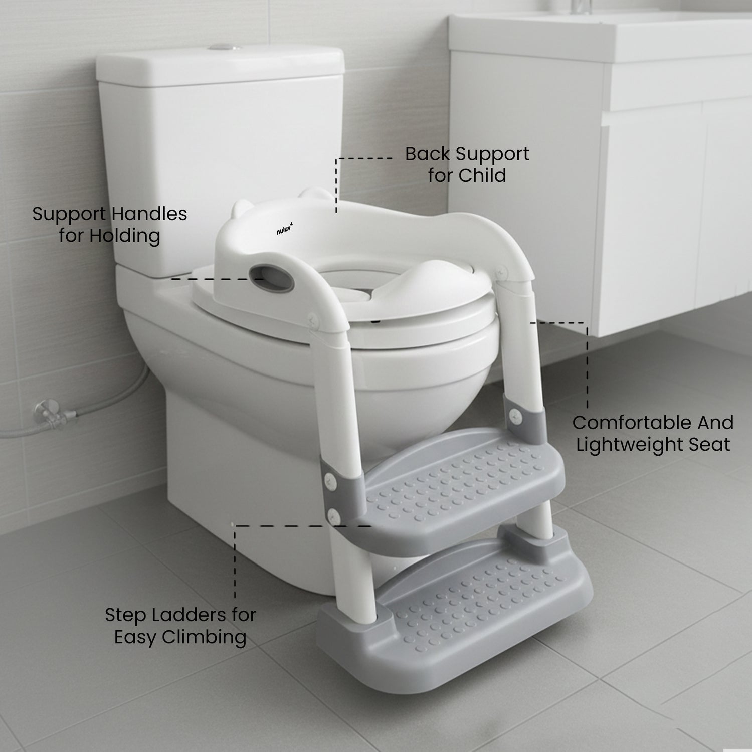Nuluv Baby Potty Training Seat with Step Ladder - Potty Seat