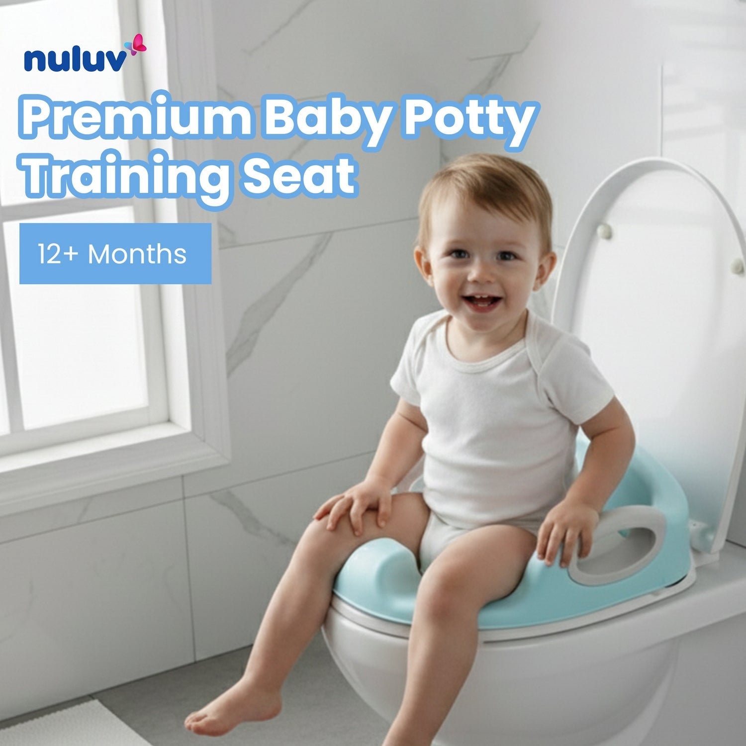 Nuluv Baby Toilet Training Seat with Cushion & Handles - Potty Seat