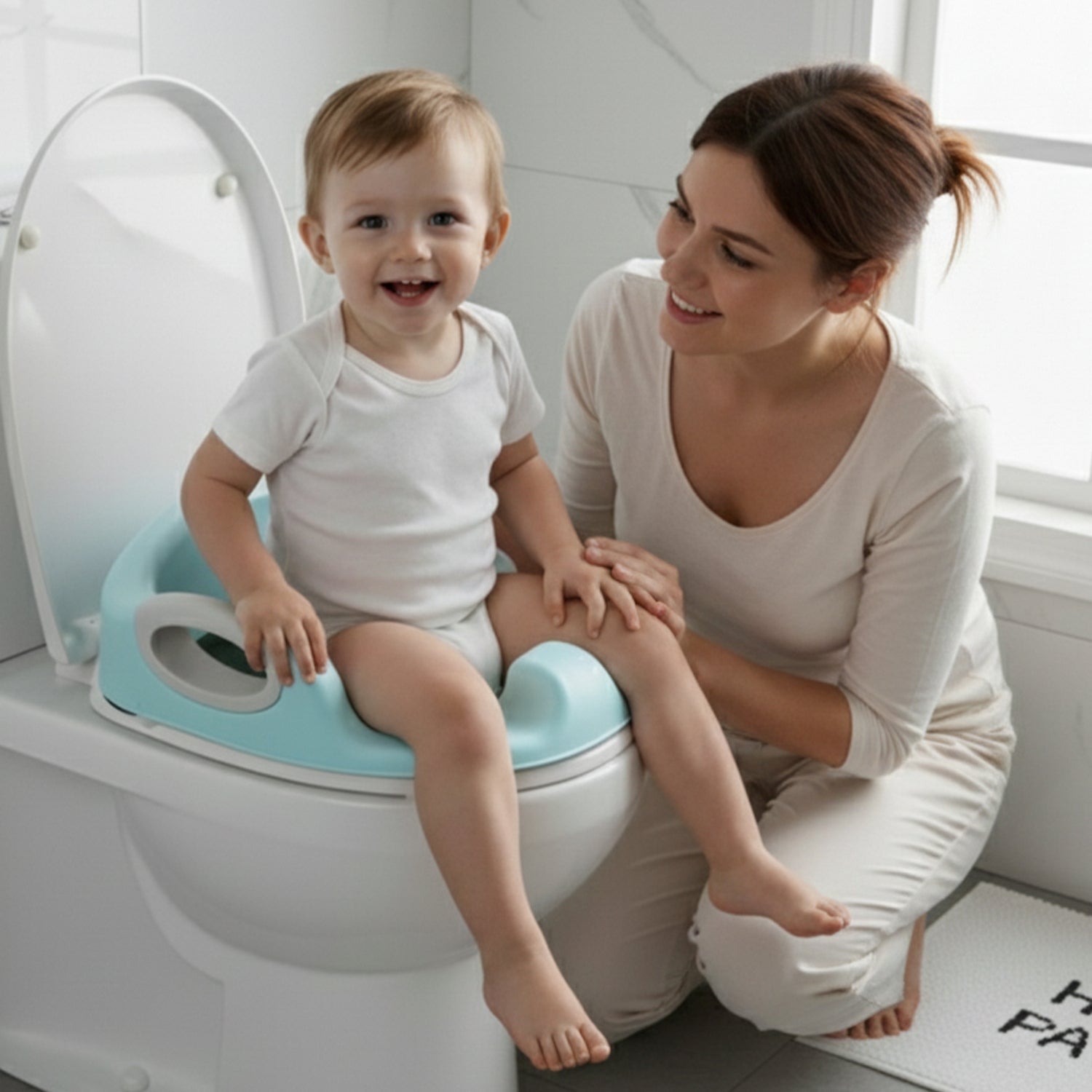 Nuluv Baby Toilet Training Seat with Cushion & Handles - Potty Seat