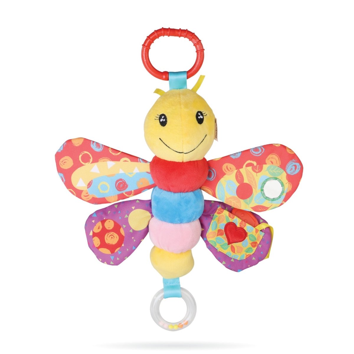 Nuluv Butterfly- Soft toy crinkle and teether - NU-I-0009