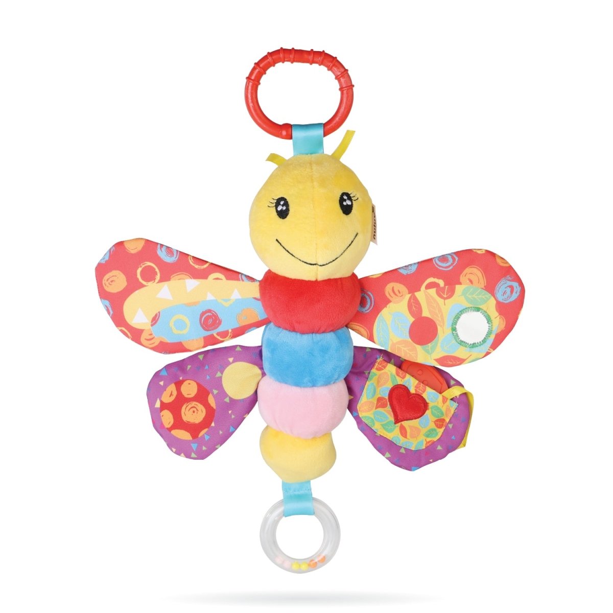 Nuluv Butterfly- Soft toy crinkle and teether - NU-I-0009