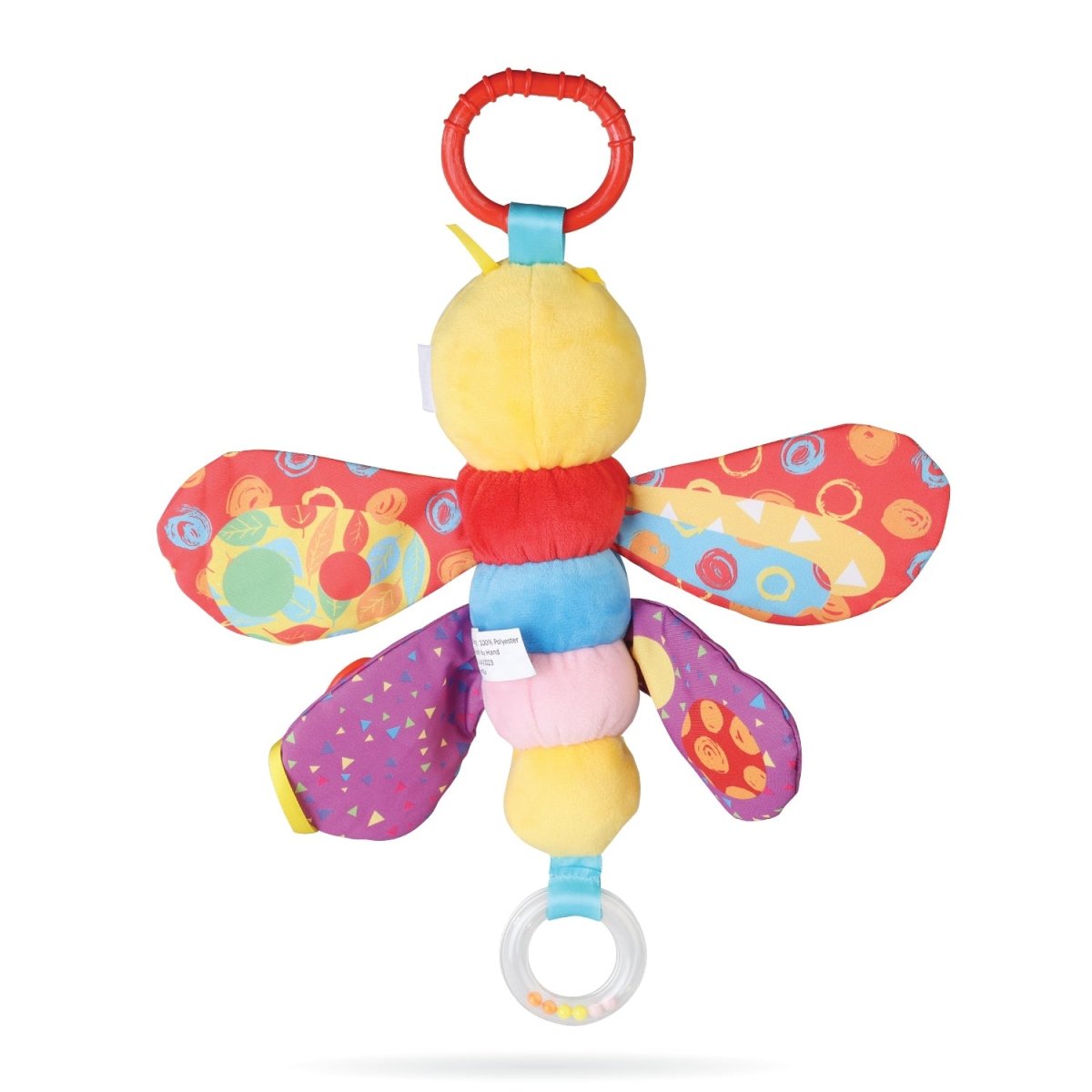 Nuluv Butterfly- Soft toy crinkle and teether - NU-I-0009