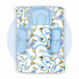 Nuluv Cotton 4 Pcs Gadda Set - Transport Birth+ to 6M - NLGS001