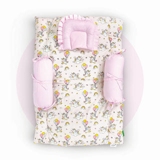 Nuluv Cotton 4 Pcs Gadda Set - Unicorn Birth+ to 6M - NLGS002