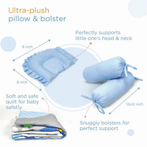 Nuluv Cotton 5 PC Baby Gadda Set - Transport Birth+ to 6M - NLGSC001
