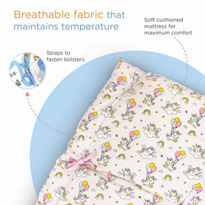 Nuluv Cotton 5 PC Baby Gadda Set - Unicorn Birth+ to 6M - NLGSC002