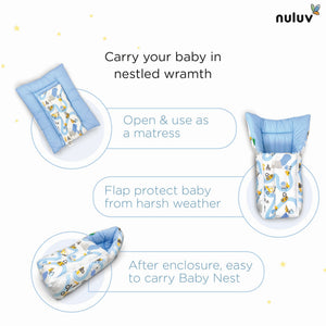 Nuluv Cotton Carry Nest - Transport Birth+ to 6M - NLCN001