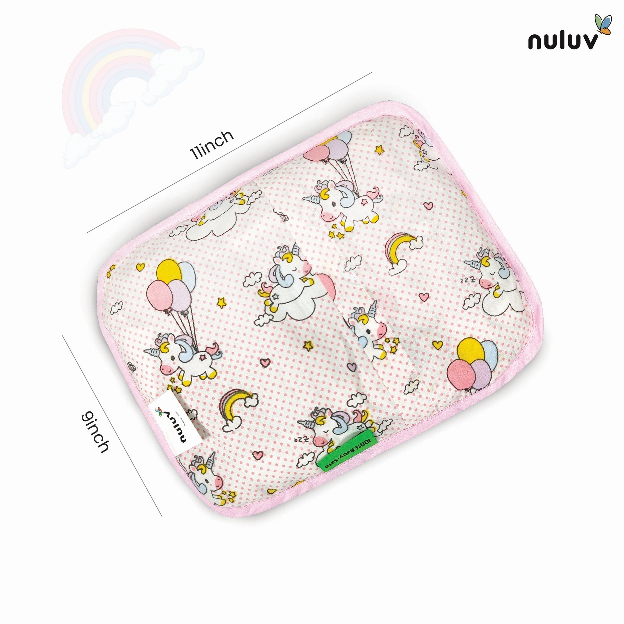 Nuluv Cotton Rai Pillow - Unicorn Birth+ to 6M - NLRP002