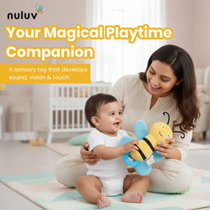 Nuluv Crinkly Bee Baby Toy – Sensory Fun for Babies - Hanging Toy