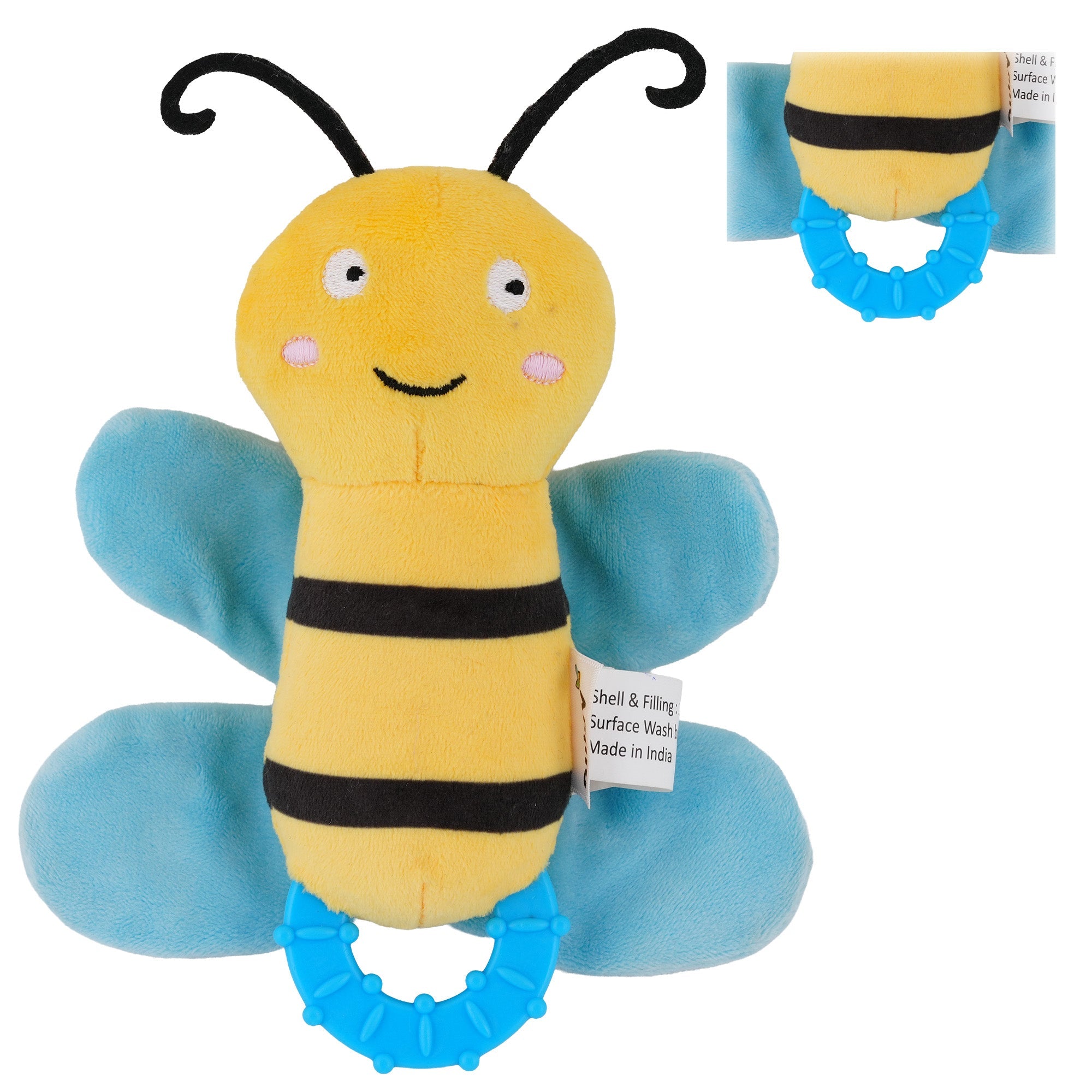 Toy Bee Nuluv Crinkly Bee Baby Toy – Sensory Fun for Babies - Hanging Toy