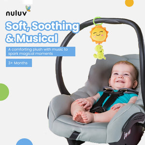 Nuluv Dino Musical Soft Toy for Babies, Plush Dinosaur with Soothing Melodies - NU - I - 0026