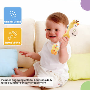 Nuluv Giraffe Rattle Toy, Soft Toy with Rattle Sound, Rattle for Babies and Infants - NU - I - 0019