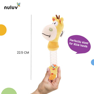 Nuluv Giraffe Rattle Toy, Soft Toy with Rattle Sound, Rattle for Babies and Infants - NU - I - 0019