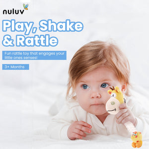 Nuluv Giraffe Rattle Toy, Soft Toy with Rattle Sound, Rattle for Babies and Infants - NU - I - 0019