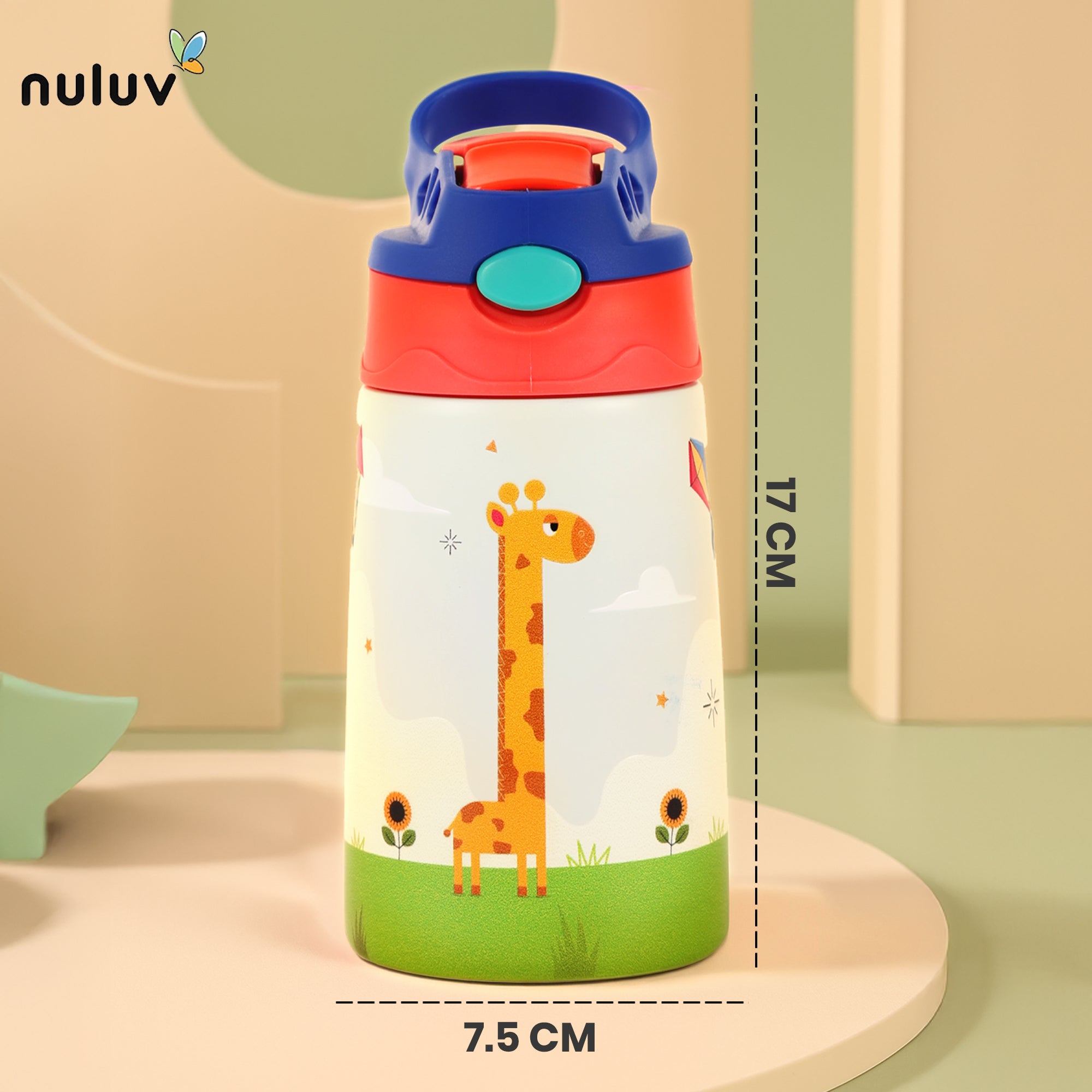 Nuluv - Sippers - Nuluv Giraffe Steel Spout Sipper - NUL - SSSB - 004