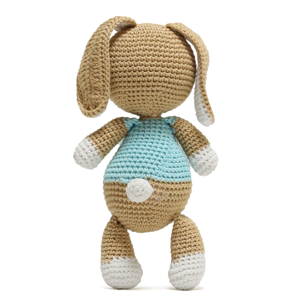 Nuluv-Happy Threads Amigurumi Soft Toy- Brown Blue Bunny - STBB70100
