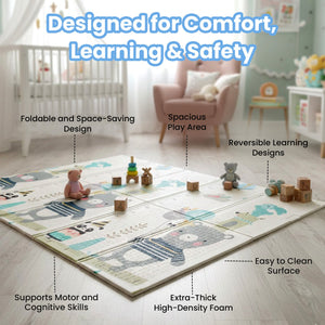 Nuluv Hop & Learn Folding Foam Mat | The Mom Store India - Baby Playmat