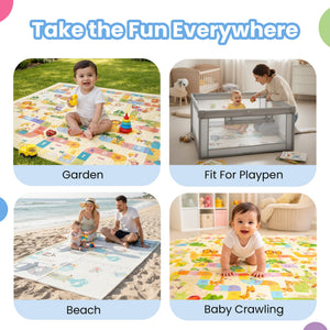 Nuluv Hop & Learn Folding Foam Mat | The Mom Store India - Baby Playmat