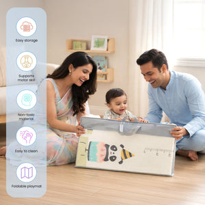 Nuluv Hop & Learn Folding Foam Mat | The Mom Store India - Baby Playmat