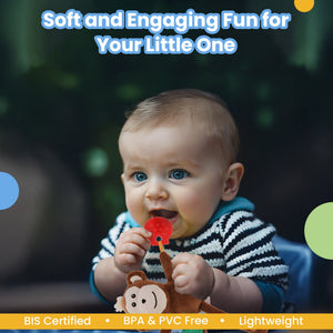 Nuluv Jittery Monkey Baby Toy, Vibrating Plush with Soft Fabric - NU - I - 0024