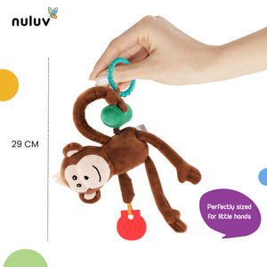 Nuluv Jittery Monkey Baby Toy, Vibrating Plush with Soft Fabric - NU - I - 0024