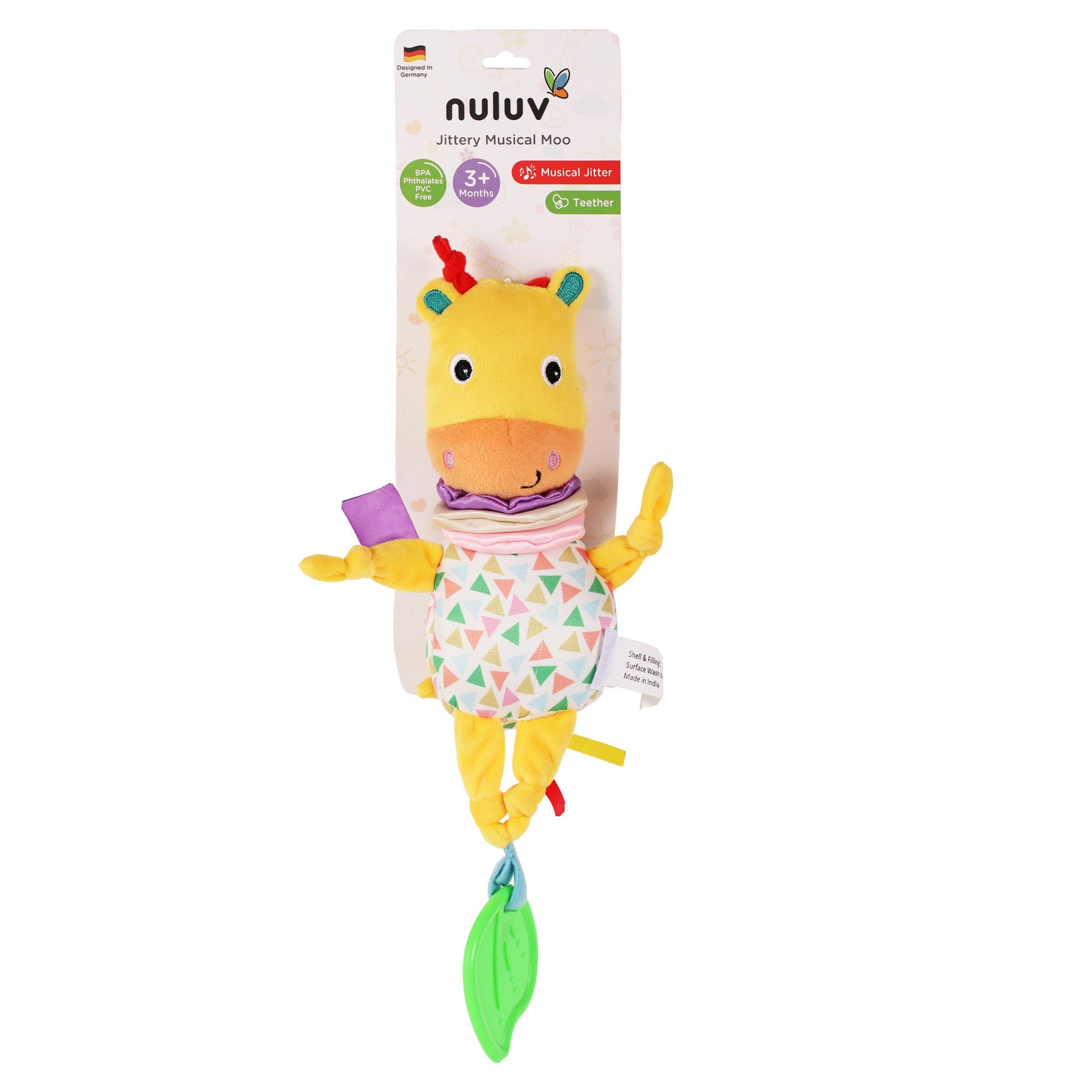 Nuluv - Soft Toy - Nuluv Jittery Musical Moo Soft Toys - NU - I - 0042