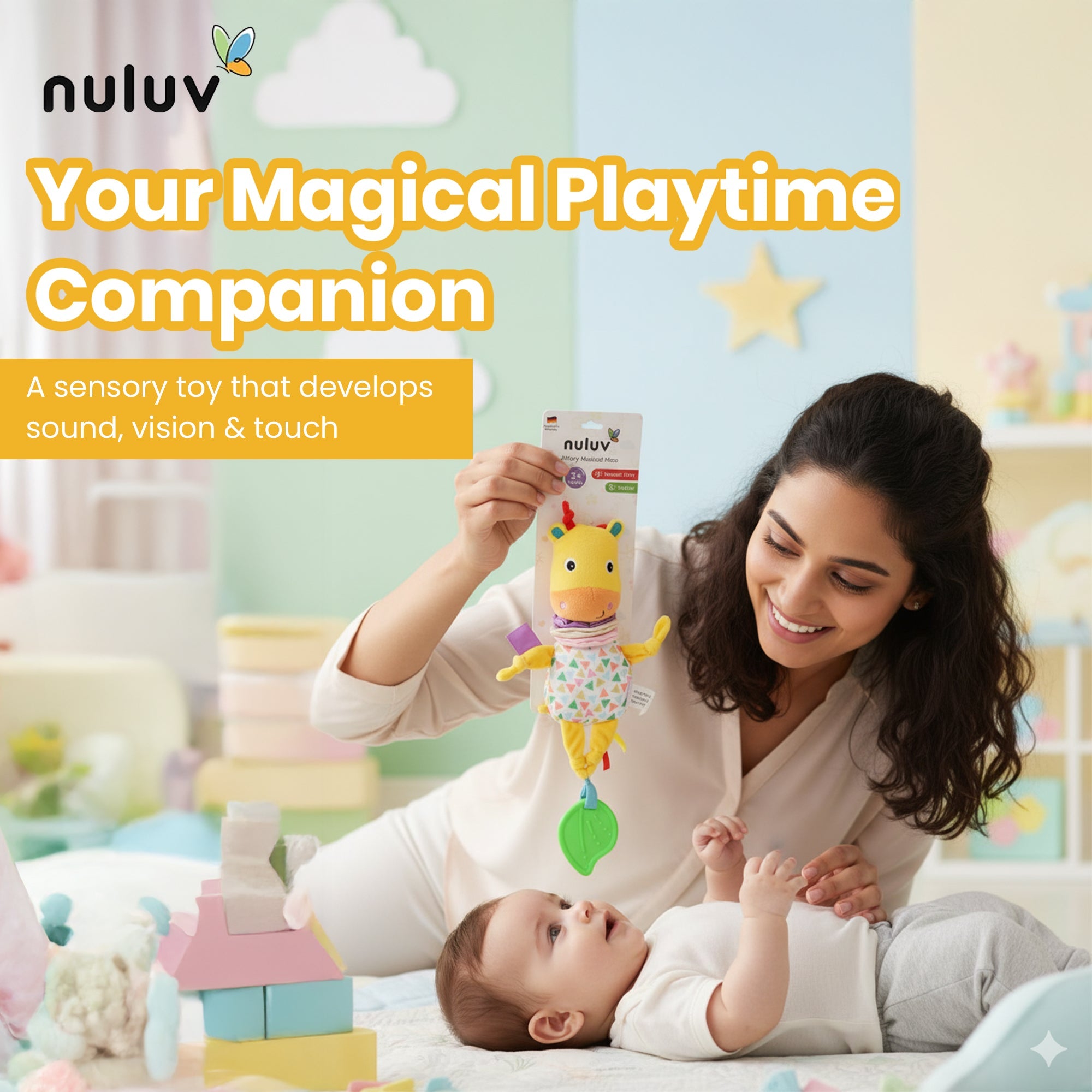 Nuluv - Soft Toy - Nuluv Jittery Musical Moo Soft Toys - NU - I - 0042